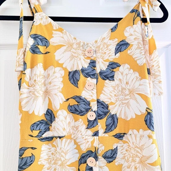 Monteau Yellow and Blue Floral Dress - Picture 4 of 5